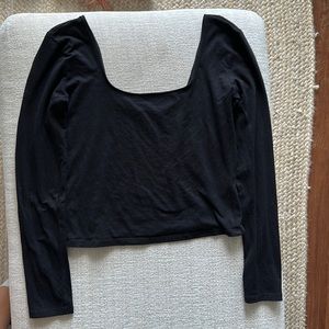 Bershka square neck crop top
